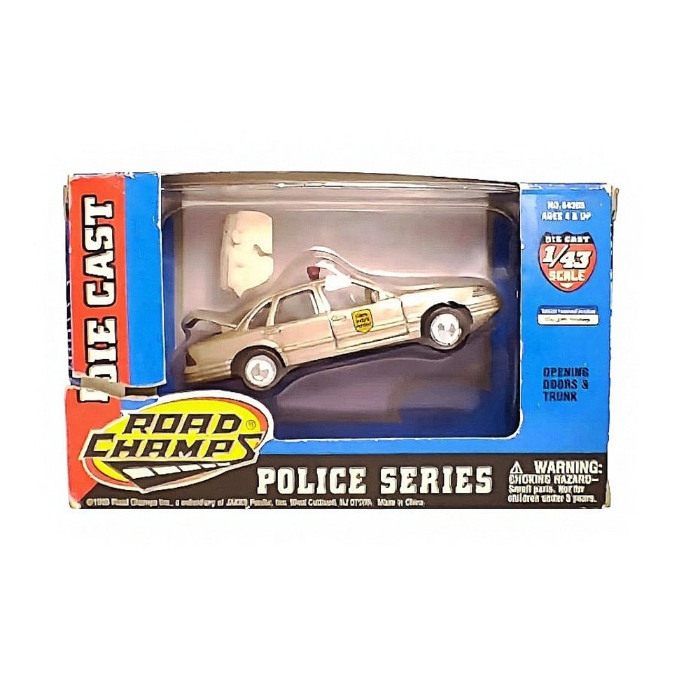 ROAD CHAMPS Police Car Kids 1/43 Tan New Iowa State Patrol Die Cast 64305 1998 - Picture 5 of 16